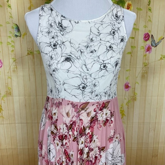 VARUN BAHL Pink Floral Dress Size 4 - Picture 3 of 9